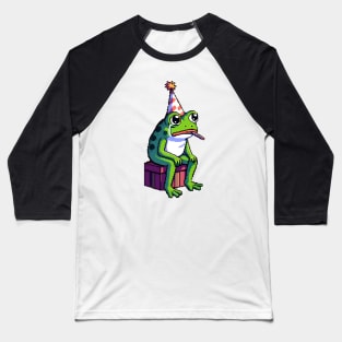 Sad frog meme Happy Birthday 8 bit pixel Baseball T-Shirt